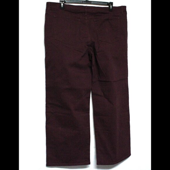 No Boundaries XXL (20) No Waist Wide Leg Baggy Burgundy Jeans - Picture 2 of 14